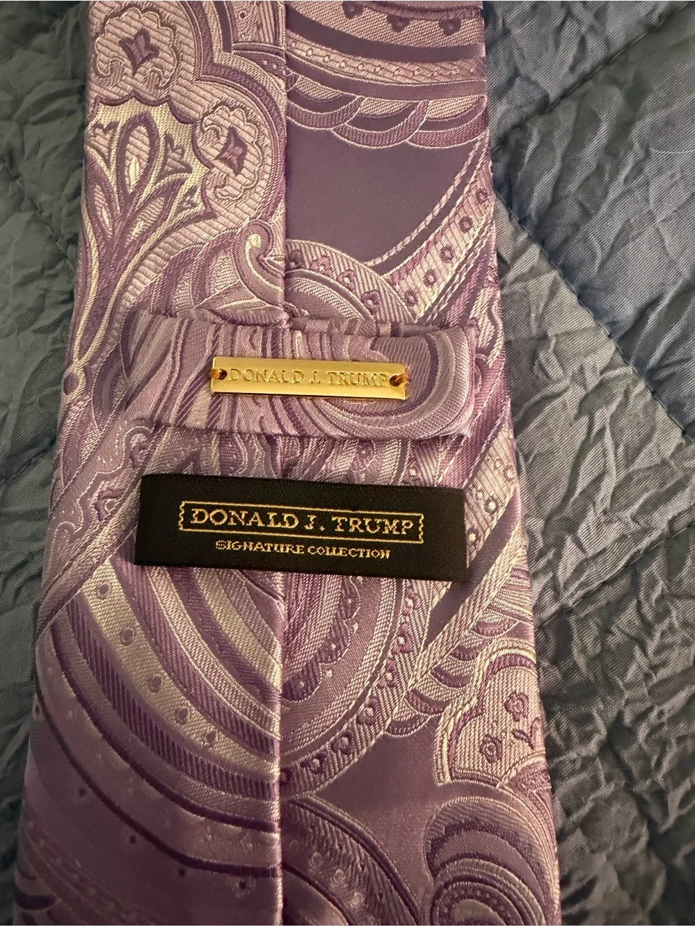Donald Trump Signature Collection Tie.  Purple Paisley